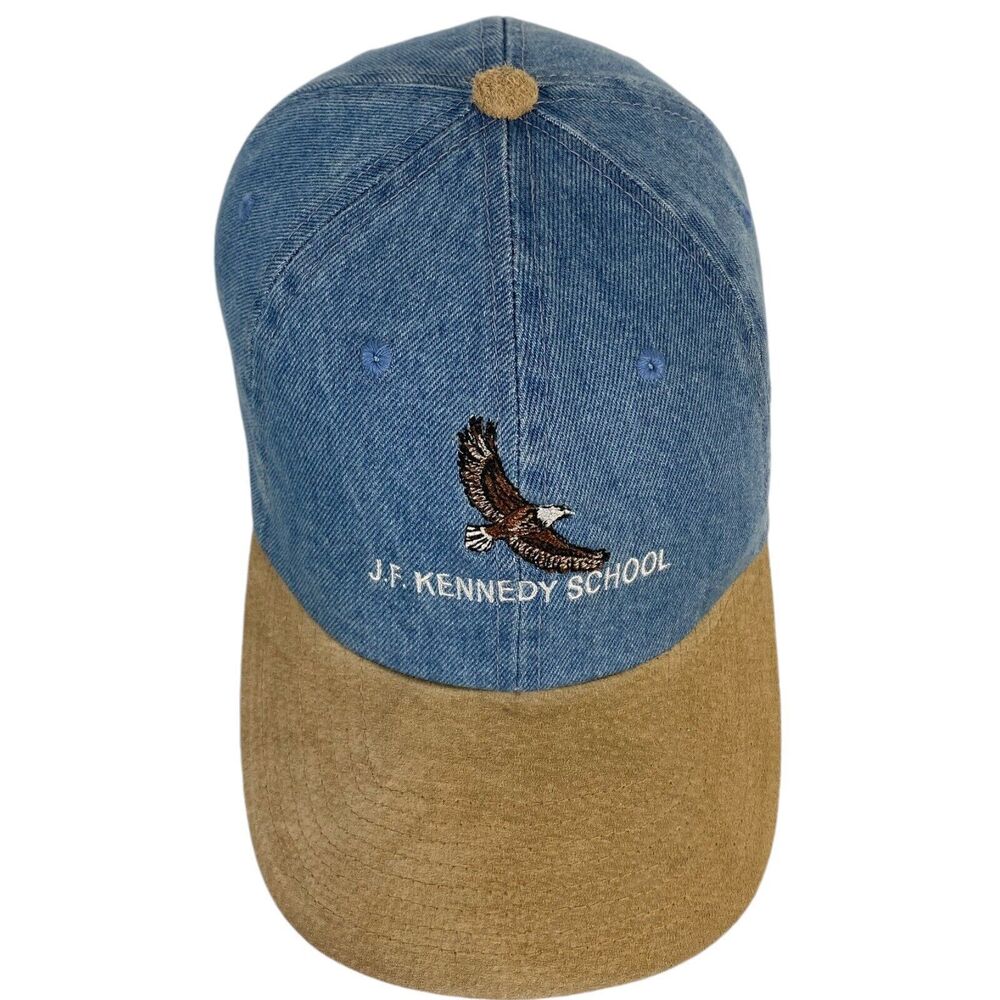 Toppers‎ JF Kennedy Cotton Adjustable Baseball Cap Hat Jean Tan Suede Eagle B18G